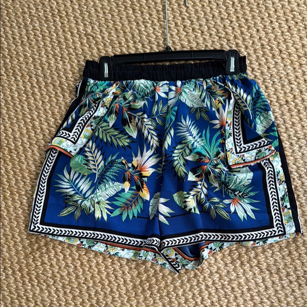 GiGio USA Blue and Green Tropical Print Shorts